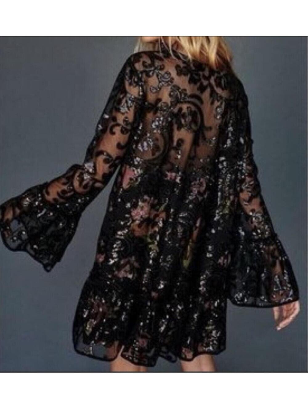 NWOT Free People Falling Flowers Frock Mini Dress size S - Picture 3 of 9